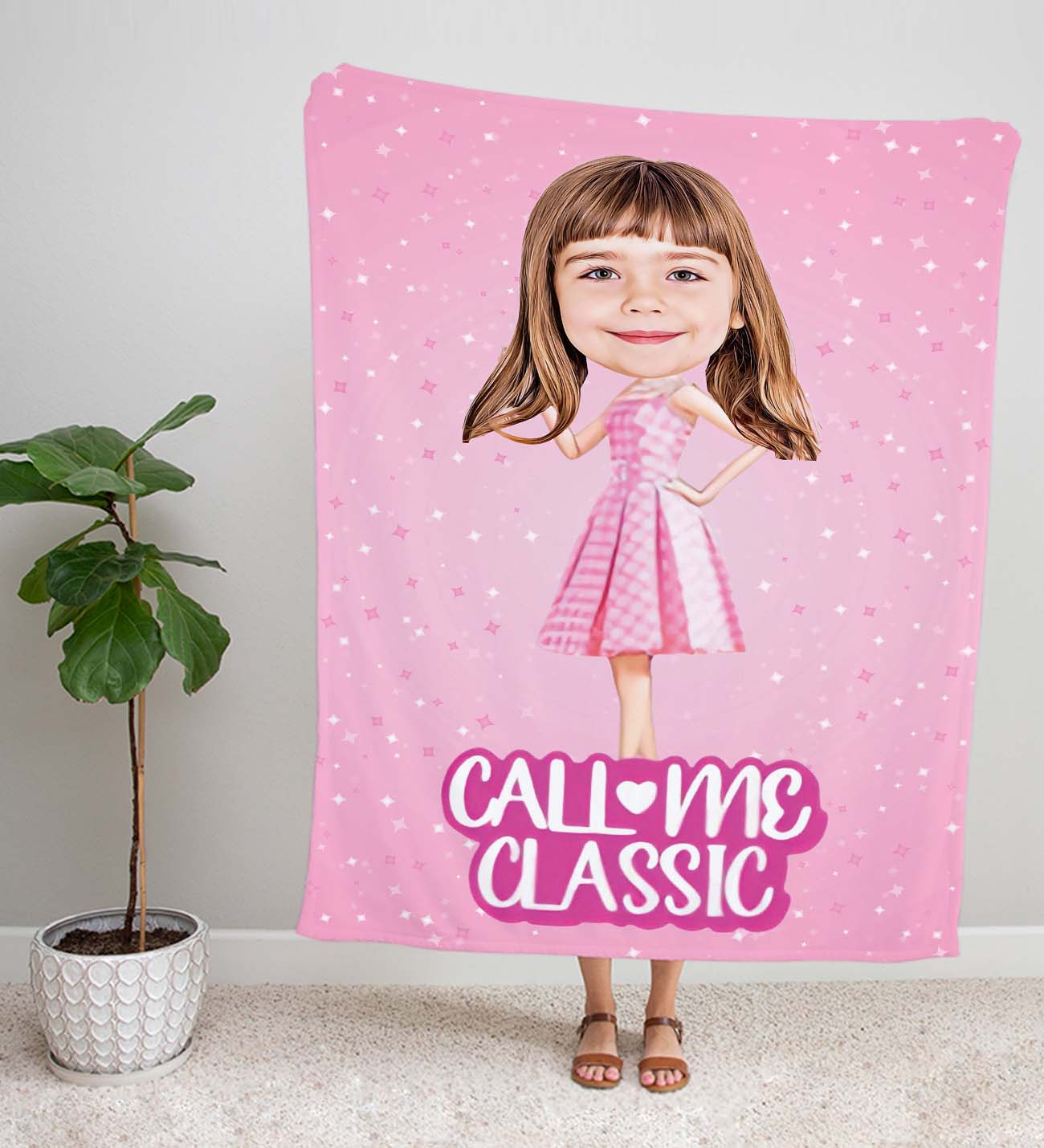 eJOYA Kişiye Fotoğraflı Barbie Temalı Tasarım TV Battaniyesi 115910