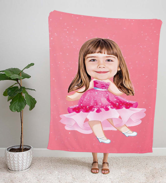 eJOYA Kişiye Fotoğraflı Barbie Temalı Tasarım TV Battaniyesi 115909