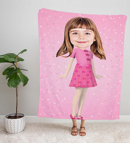 eJOYA Kişiye Fotoğraflı Barbie Temalı Tasarım TV Battaniyesi 115914