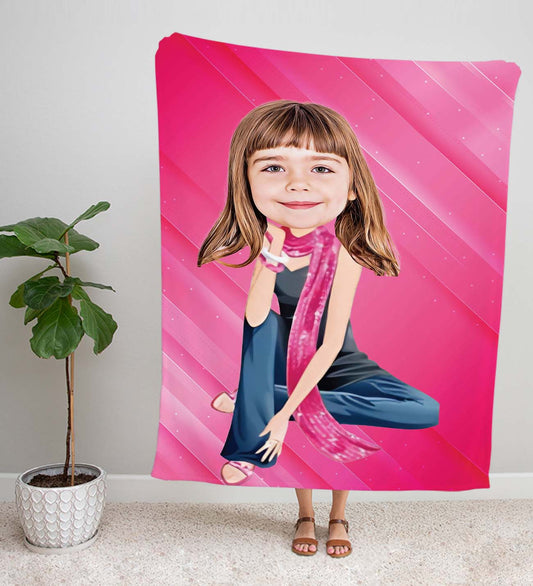 eJOYA Kişiye Fotoğraflı Barbie Temalı Tasarım TV Battaniyesi 115916